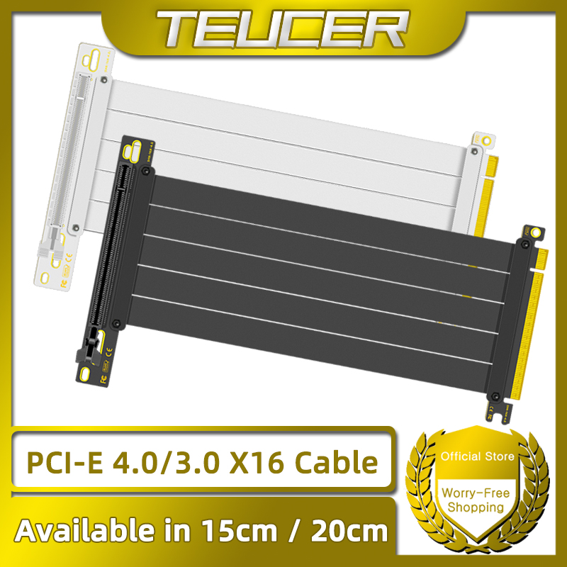 TEUCER PCI-E 4.0 X16 Riser Cab - Pcie 4.0 X16 Riser Cable 90 Degree recension och pris