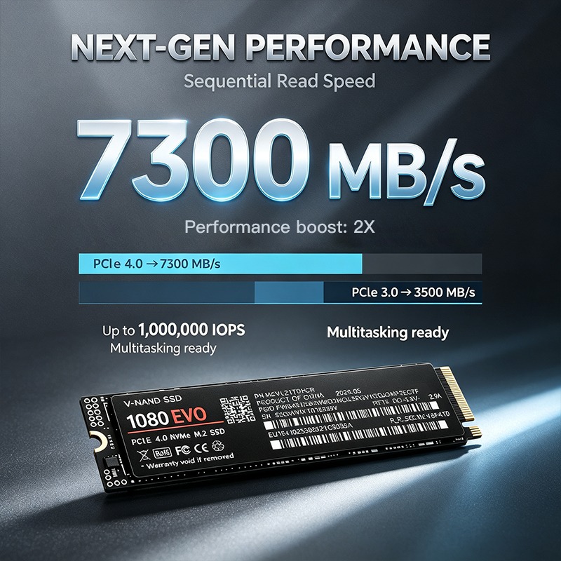 NEW High Performance 1080 EVO  - M.2 Nvme 4Tb Pcie 4.0 Ssd recension och pris