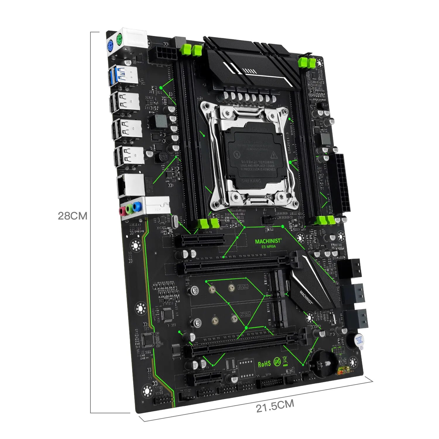 MACHINIST E5 MR9A V1.0 X99 Mot - X99 Dual Cpu Motherboard Combo recension och pris