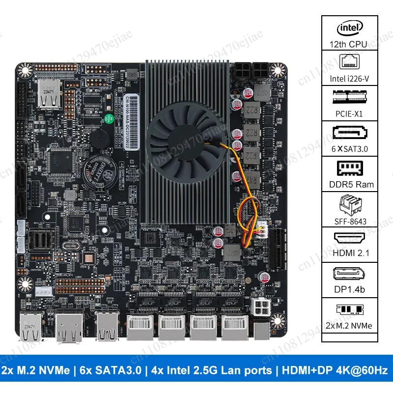 N100 6-Bay NAS Motherboard Min - Nas Motherboard N100 6 Sata recension och pris