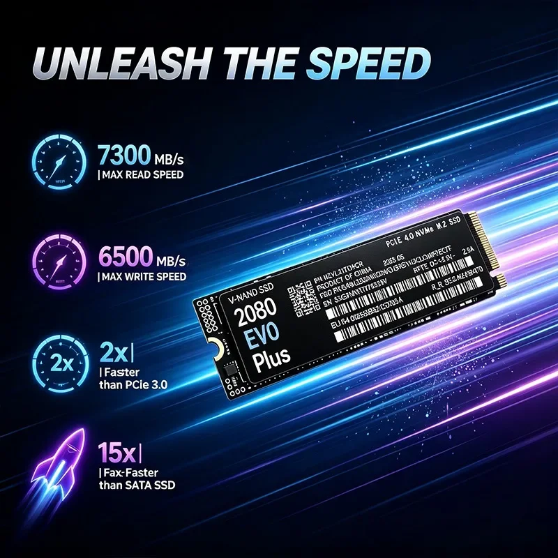 2080 EVO Plus M.2 NVMe 2280 PC - M.2 Nvme 4Tb Pcie 4.0 Ssd recension och pris